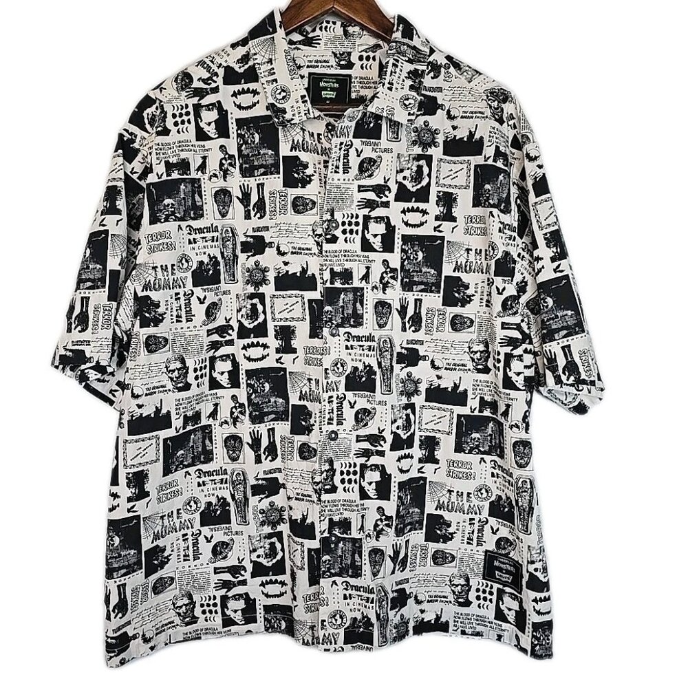 Levi’s x Monsters Shirt Medium Halloween Dracula Mummy Frankenstein